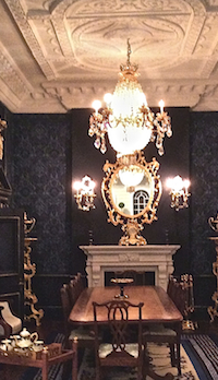 This beautiful room, by Emma Waddell of Dolls House Designs has all the elegance of the original. It uses a lot of my items including the ceiling panels